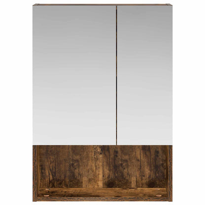 Bathroom Mirror Cabinet Smoked Oak 50 x 14.5 x 70 cm