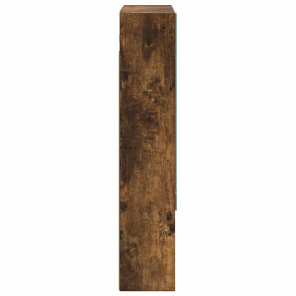 Bathroom Mirror Cabinet Smoked Oak 50 x 14.5 x 70 cm