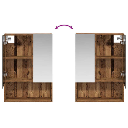 Bathroom Mirror Cabinet Old Wood 50 x 14.5 x 70 cm
