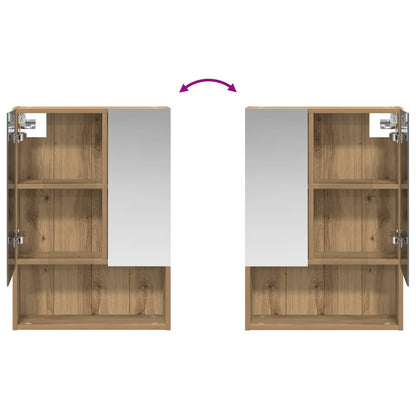 Bathroom Mirror Cabinet Artisian Oak 50 x 14.5 x 70 cm