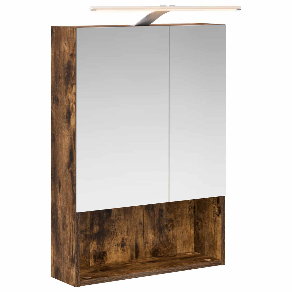 Bathroom Mirror Cabinet Smoked Oak 50 x 14.5 x 70 cm