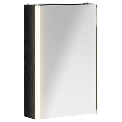 Bathroom Mirror Cabinet Black Oak 33 x 11.5 x 50 cm