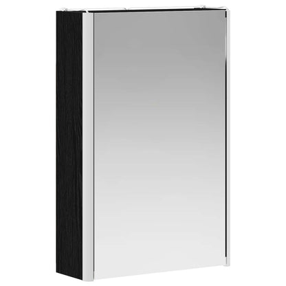 Bathroom Mirror Cabinet Black Oak 33 x 11.5 x 50 cm