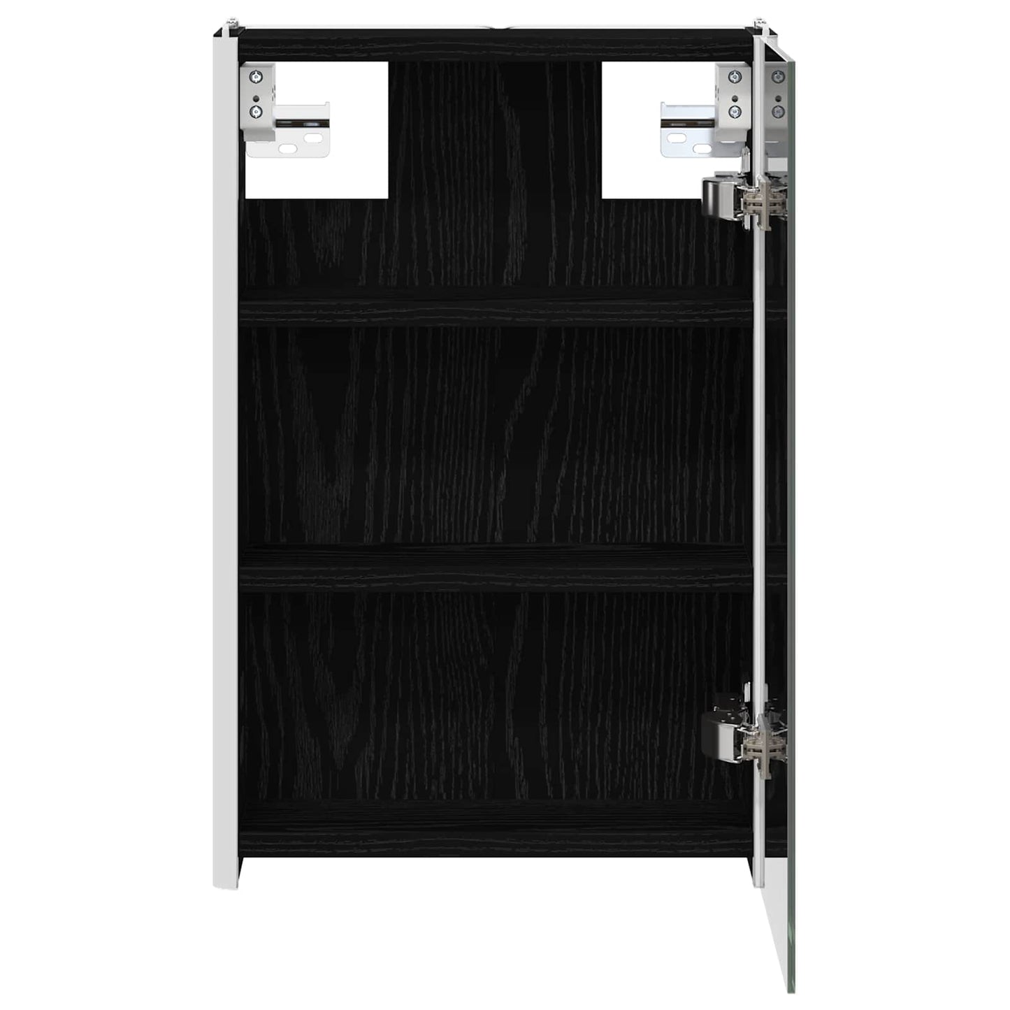 Bathroom Mirror Cabinet Black Oak 33 x 11.5 x 50 cm