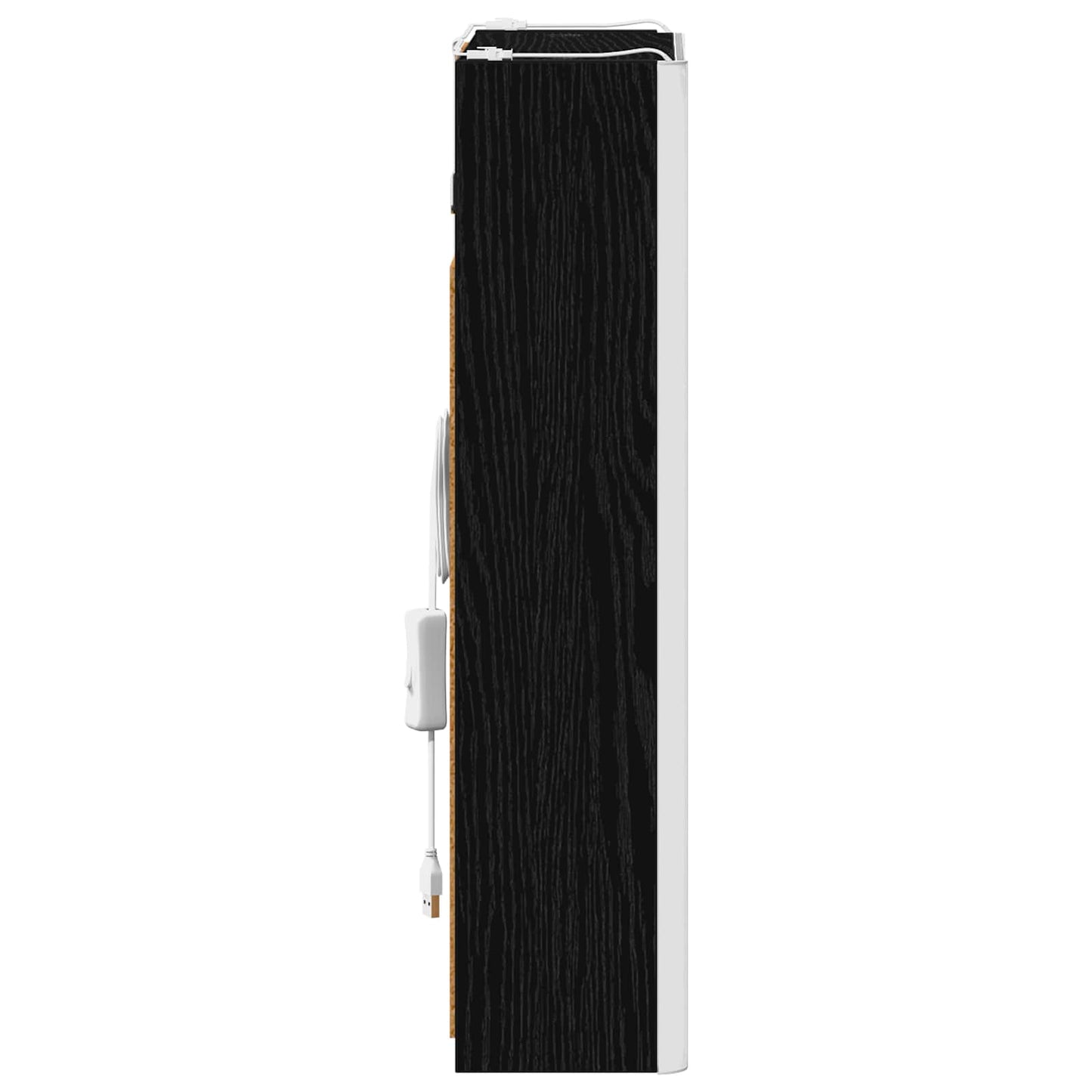 Bathroom Mirror Cabinet Black Oak 33 x 11.5 x 50 cm