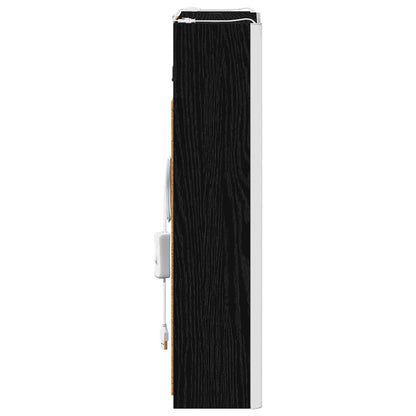 Bathroom Mirror Cabinet Black Oak 33 x 11.5 x 50 cm