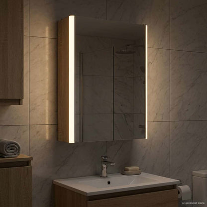 Bathroom Mirror Cabinet Sonoma Oak 33 x 11.5 x 50 cm