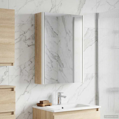 Bathroom Mirror Cabinet Sonoma Oak 33 x 11.5 x 50 cm