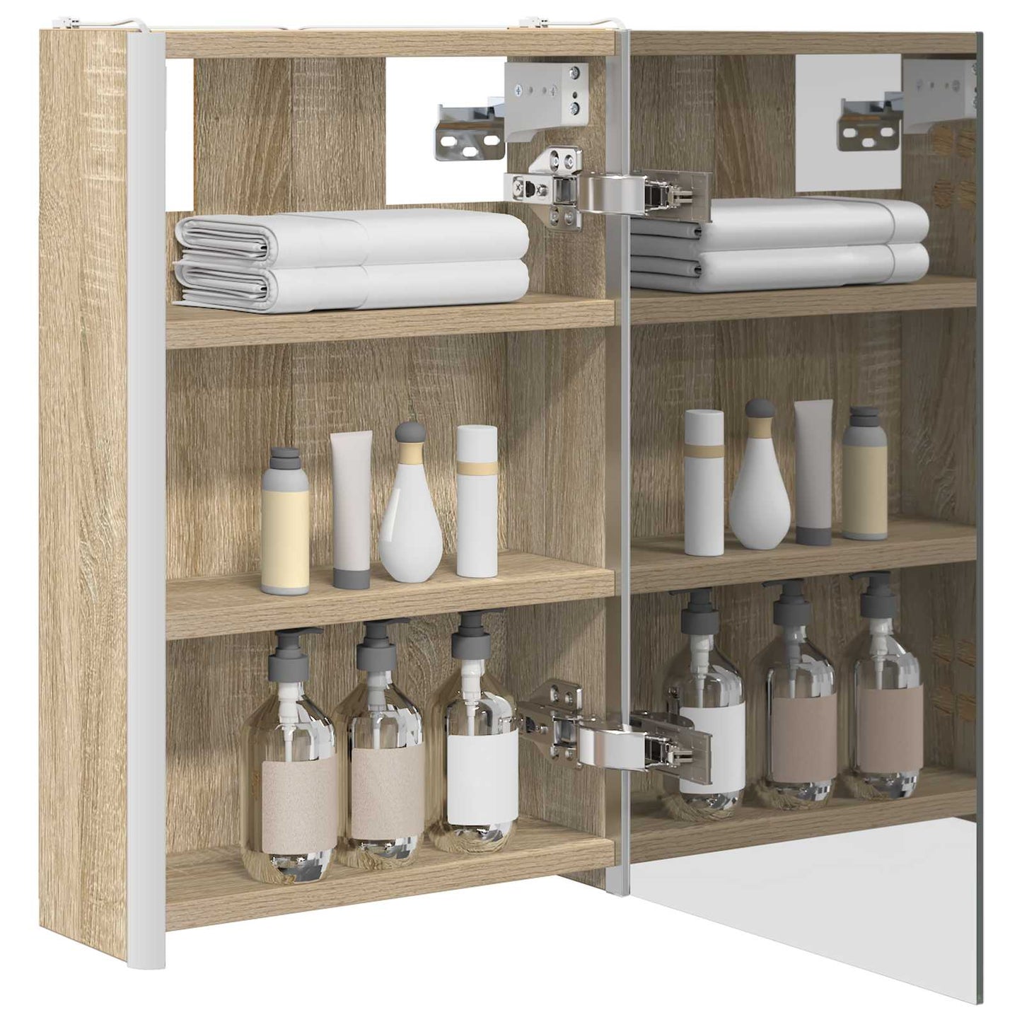 Bathroom Mirror Cabinet Sonoma Oak 33 x 11.5 x 50 cm