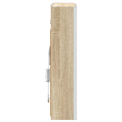 Bathroom Mirror Cabinet Sonoma Oak 33 x 11.5 x 50 cm