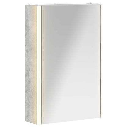 Bathroom Mirror Cabinet Concrete Grey 33 x 11.5 x 50 cm