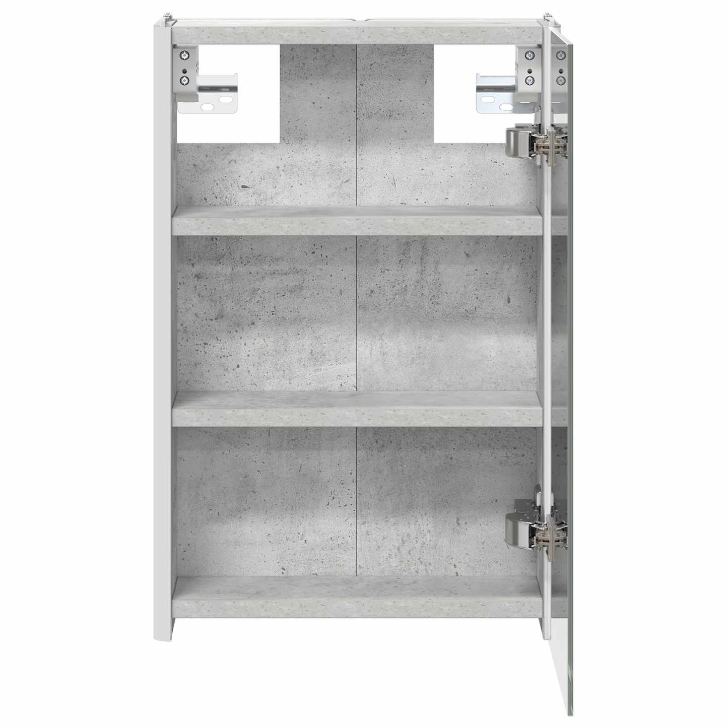 Bathroom Mirror Cabinet Concrete Grey 33 x 11.5 x 50 cm