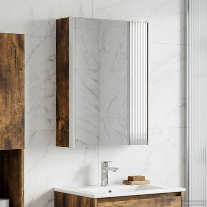 Bathroom Mirror Cabinet Smoked Oak 33 x 11.5 x 50 cm