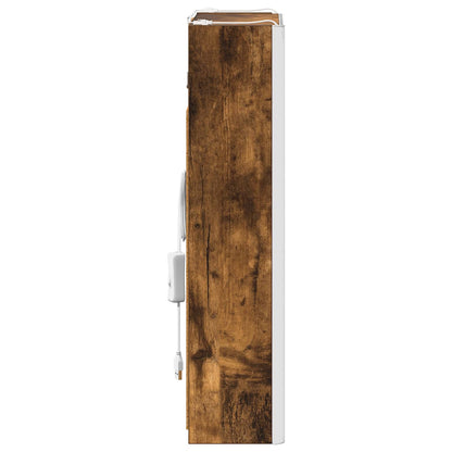 Bathroom Mirror Cabinet Smoked Oak 33 x 11.5 x 50 cm