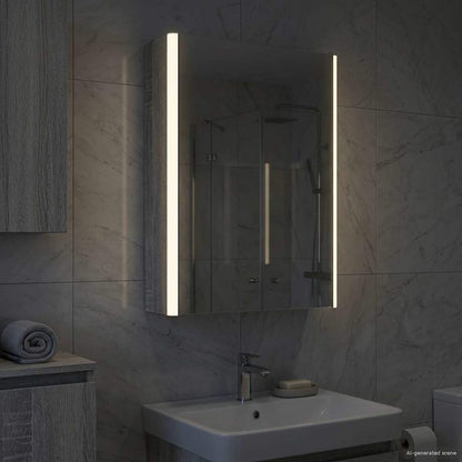 Bathroom Mirror Cabinet Grey Sonoma 33 x 11.5 x 50 cm