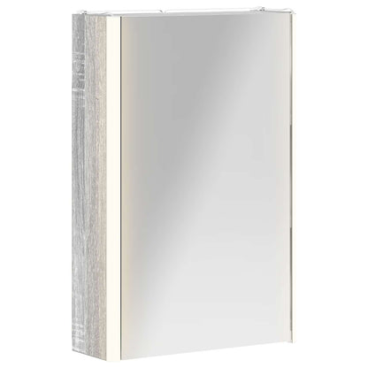 Bathroom Mirror Cabinet Grey Sonoma 33 x 11.5 x 50 cm