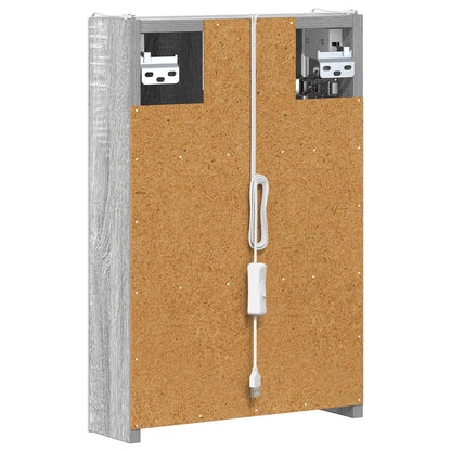 Bathroom Mirror Cabinet Grey Sonoma 33 x 11.5 x 50 cm