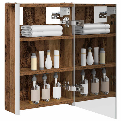 Bathroom Mirror Cabinet Old Wood 33 x 11.5 x 50 cm