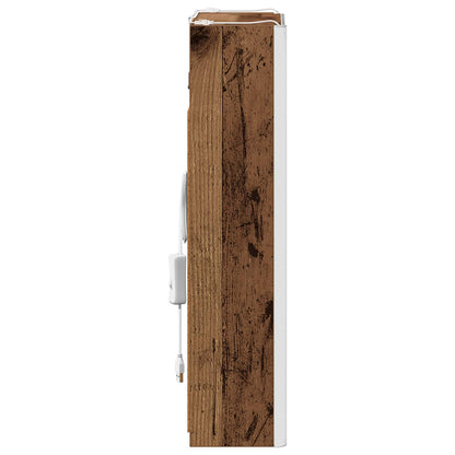 Bathroom Mirror Cabinet Old Wood 33 x 11.5 x 50 cm