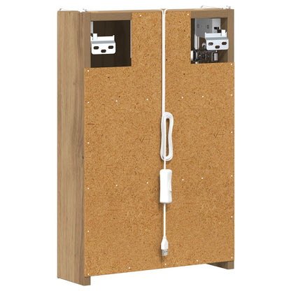 Bathroom Mirror Cabinet Artisian Oak 33 x 11.5 x 50 cm