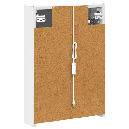 Bathroom Mirror Cabinet White 43 x 11.5 x 60.5 cm