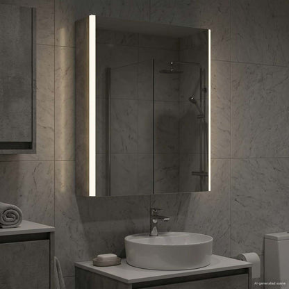 Bathroom Mirror Cabinet Concrete Grey 43 x 11.5 x 60.5 cm