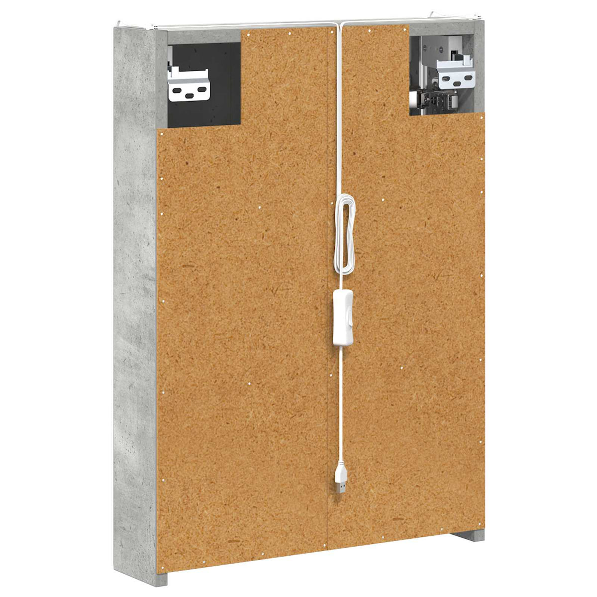 Bathroom Mirror Cabinet Concrete Grey 43 x 11.5 x 60.5 cm