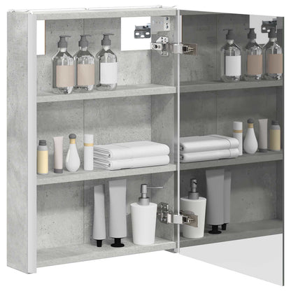 Bathroom Mirror Cabinet Concrete Grey 43 x 11.5 x 60.5 cm