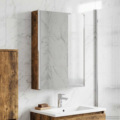 Bathroom Mirror Cabinet Smoked Oak 43 x 11.5 x 60.5 cm