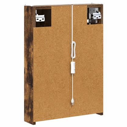 Bathroom Mirror Cabinet Smoked Oak 43 x 11.5 x 60.5 cm