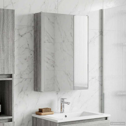 Bathroom Mirror Cabinet Grey Sonoma 43 x 11.5 x 60.5 cm