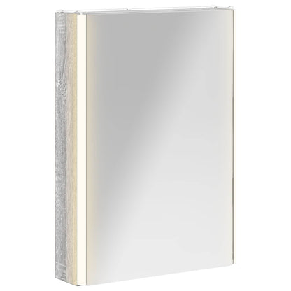 Bathroom Mirror Cabinet Grey Sonoma 43 x 11.5 x 60.5 cm