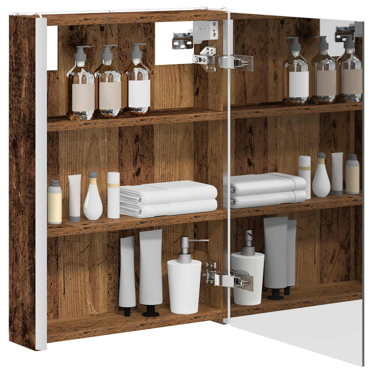 Bathroom Mirror Cabinet Old Wood 43 x 11.5 x 60.5 cm