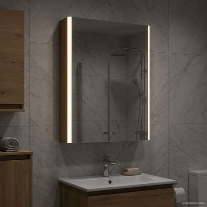 Bathroom Mirror Cabinet Artisian Oak 43 x 11.5 x 60.5 cm