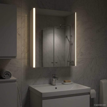 Bathroom Mirror Cabinet White 53.5 x 15.5 x 70 cm