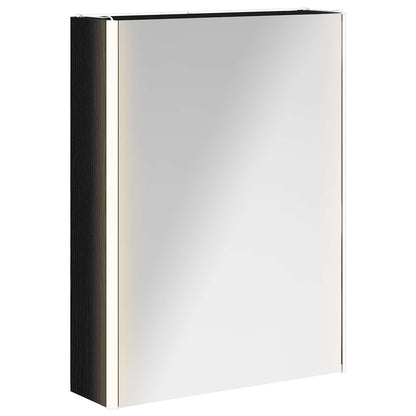 Bathroom Mirror Cabinet Black Oak 53.5 x 15.5 x 70 cm