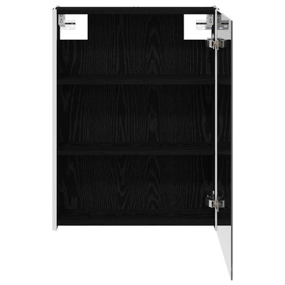Bathroom Mirror Cabinet Black Oak 53.5 x 15.5 x 70 cm
