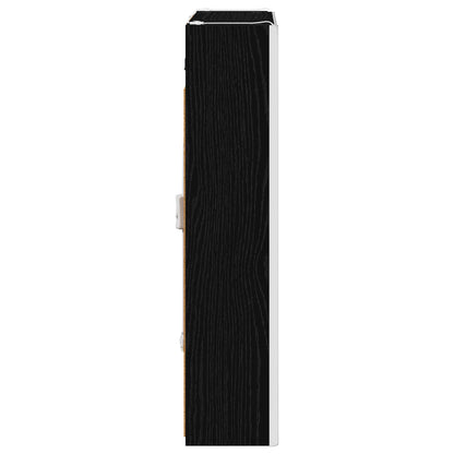 Bathroom Mirror Cabinet Black Oak 53.5 x 15.5 x 70 cm