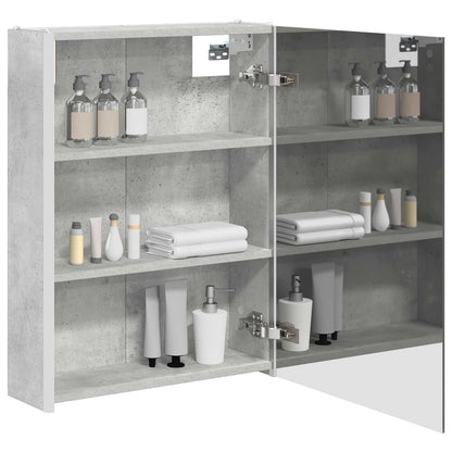Bathroom Mirror Cabinet Concrete Grey 53.5 x 15.5 x 70 cm