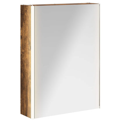 Bathroom Mirror Cabinet Smoked Oak 53.5 x 15.5 x 70 cm