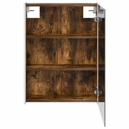 Bathroom Mirror Cabinet Smoked Oak 53.5 x 15.5 x 70 cm