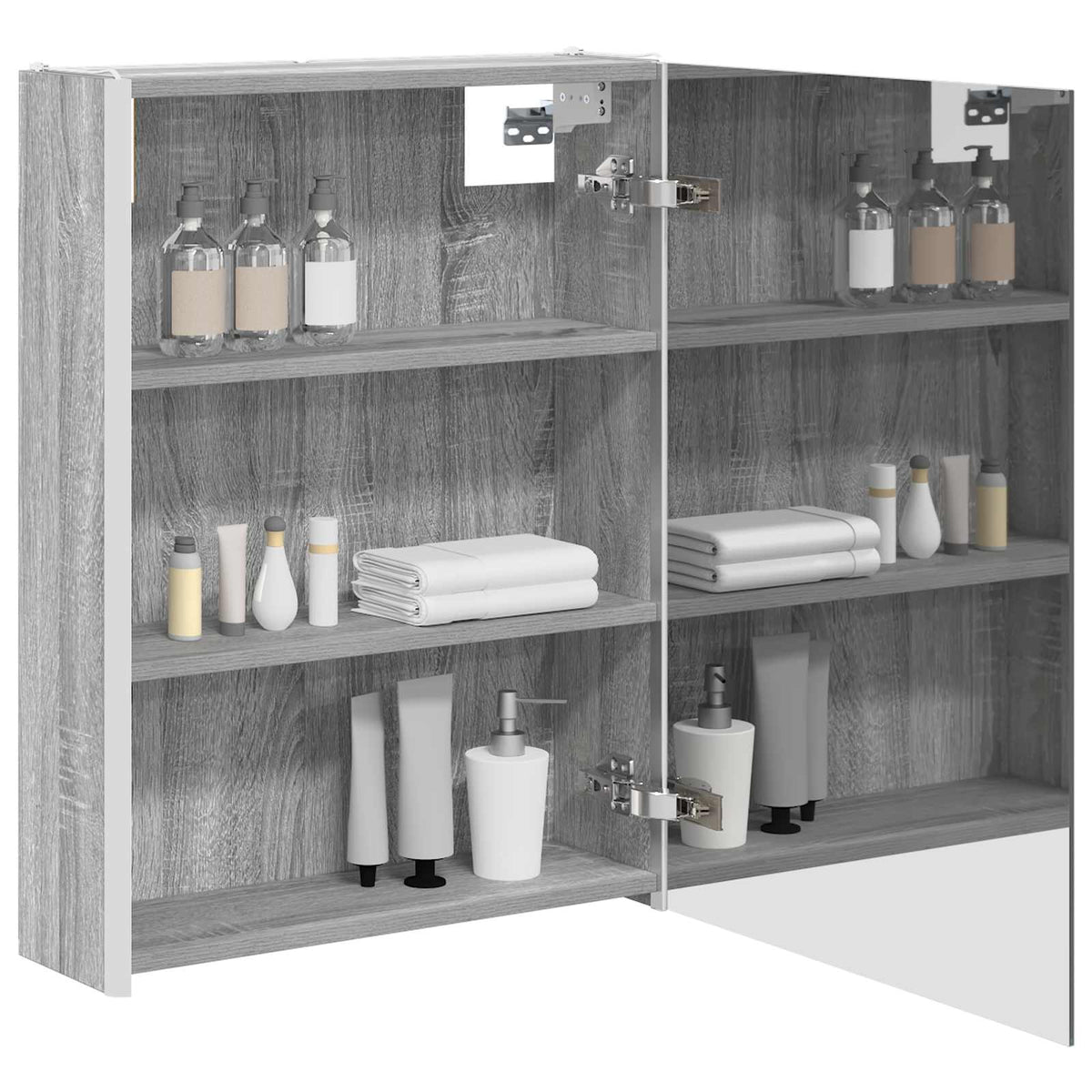 Bathroom Mirror Cabinet Grey Sonoma 53.5 x 15.5 x 70 cm