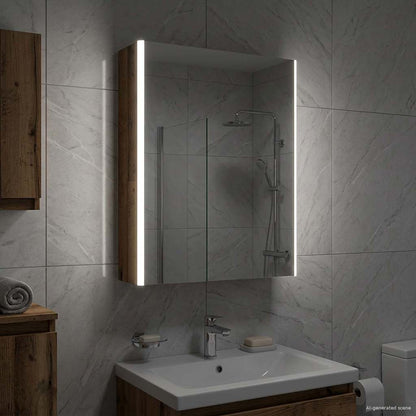 Bathroom Mirror Cabinet Old Wood 53.5 x 15.5 x 70 cm