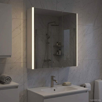 Bathroom Mirror Cabinet White 63.5 x 15.5 x 70 cm