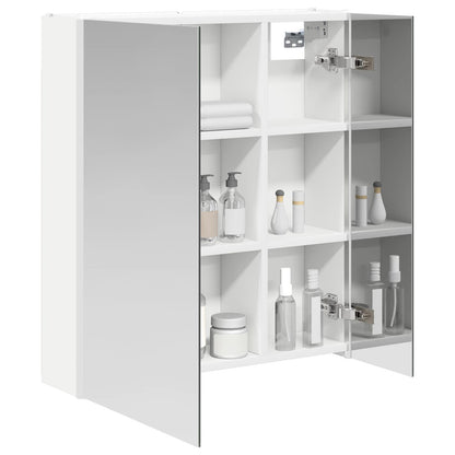 Bathroom Mirror Cabinet White 63.5 x 15.5 x 70 cm