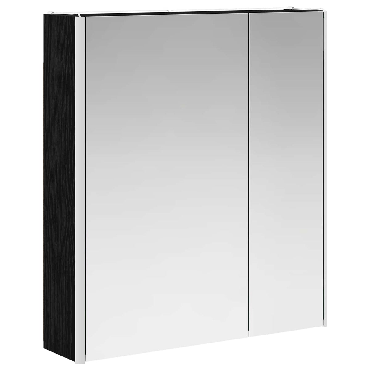 Bathroom Mirror Cabinet Black Oak 63.5 x 15.5 x 70 cm