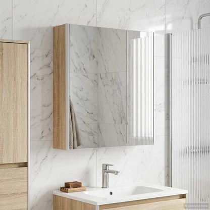 Bathroom Mirror Cabinet Sonoma Oak 63.5 x 15.5 x 70 cm