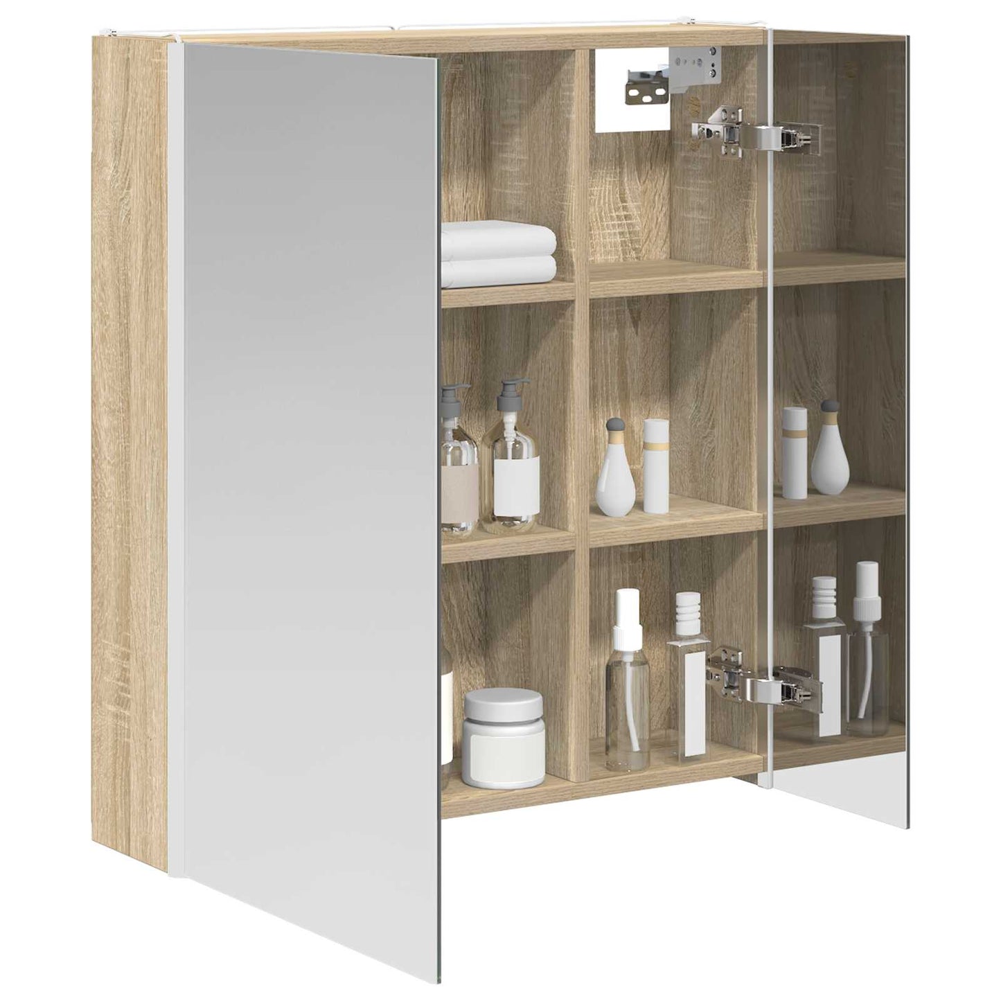 Bathroom Mirror Cabinet Sonoma Oak 63.5 x 15.5 x 70 cm