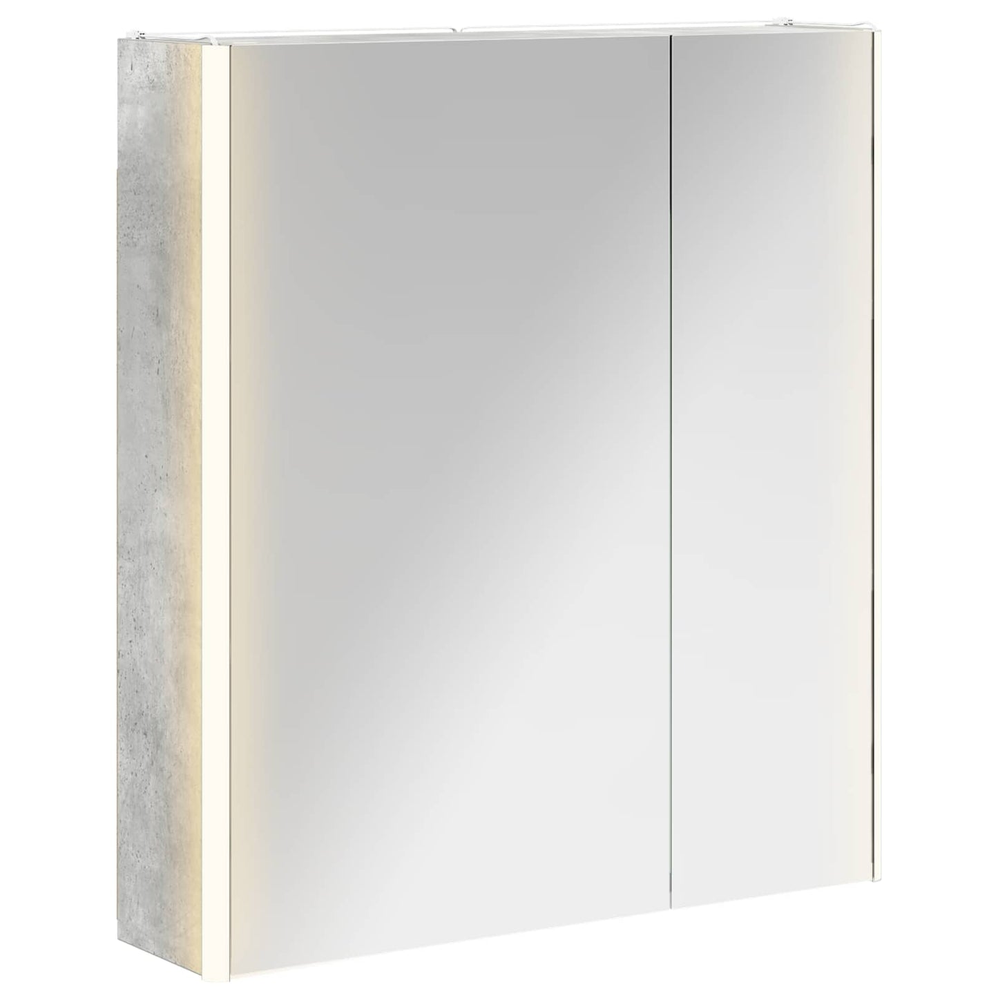 Bathroom Mirror Cabinet Concrete Grey 63.5 x 15.5 x 70 cm