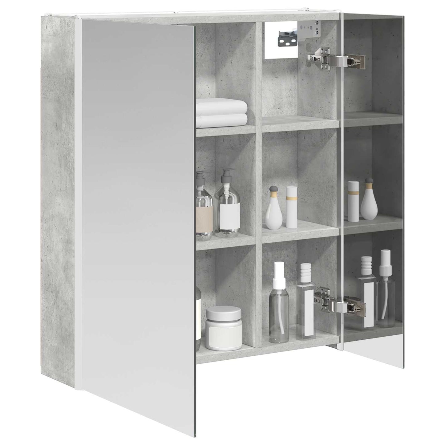 Bathroom Mirror Cabinet Concrete Grey 63.5 x 15.5 x 70 cm